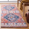 image:imageSAFAVIEH Classic Vintage Collection Area Rug  5 x 8 Blue amp Rust Handmade Boho Tribal Distressed Ideal for High Traffic Areas in Living Room Bedroom CLV208MBlueRust