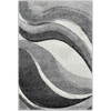 image:imageSAFAVIEH Hollywood Collection Area Rug  53 x 76 Grey amp Blue MidCentury Modern Design NonShedding amp Easy Care Ideal for High Traffic Areas in Living Room Bedroom HLW766FGreyIvory