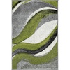 image:imageSAFAVIEH Hollywood Collection Area Rug  53 x 76 Grey amp Blue MidCentury Modern Design NonShedding amp Easy Care Ideal for High Traffic Areas in Living Room Bedroom HLW766FGreyGreen