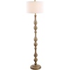 image:imageSAFAVIEH Home Collection  Glendora Farmhouse Brown Wood Finish 64Inch Floor Lamp Transitional Curved Design LED Bulb Included FLL4031A