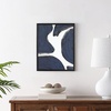 image:imageSAFAVIEH Home Collection Petrichor Midnight BlueIvory 16 x 20inch Modern Abstract Framed Wall Art for Bedroom Living Room Foyer Dining Area Entryway
