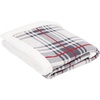 image:imageSAFAVIEH Home Collection Ribbon Plaid 50 x 60inch GreyRed Cotton amp Sherpa Sofa Chaise Lounge Club Chair Living Room Bedroom Decorative Throw Blanket