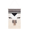 image:imageSAFAVIEH Home Collection Sedona 145 IvoryBlack Boho Tribal Woven Wool amp Bamboo Tassel Fringe Tapestry Hanging Wall ArtIvoryBlack