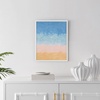 image:imageSAFAVIEH Home Collection Shoreline Light BlueSand 16 x 20inch Abstract Framed Wall Art for Bedroom Living Room Foyer Dining Area Entryway