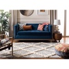 image:imageSAFAVIEH Kenya Collection Area Rug  6 x 9 Blue amp Ivory Handmade Moroccan Boho Tribal Wool Ideal for High Traffic Areas in Living Room Bedroom KNY455MGreyIvory