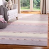 image:imageSAFAVIEH Kids Collection Area Rug  6 x 9 Light Blue amp Pink Handmade Stripe Wool Ideal for High Traffic Areas in Living Room Bedroom SFK801MLight PurpleIvory