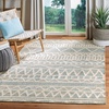 image:imageSAFAVIEH Kilim Collection Area Rug  5 x 8 Blue amp Beige Handmade Moroccan Boho Jute amp Cotton Ideal for High Traffic Areas in Living Room Bedroom KLM752HBlueBeige