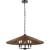image:imageSAFAVIEH Lighting  Palmera 5Light 25Inch Pendant Ceiling Light  Dark Brown amp Black  Coastal Bohemian Rattan Design  Ideal for Dining Room Foyer Kitchen  Candle LED Bulbs Included PND4211A