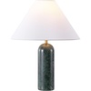 image:imageSAFAVIEH Lighting Collection  Selah Green 21 Inch Marble Table Lamp with Shade Contemporary Accent Lighting Bulb Included TBL4674AGreen