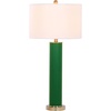 image:imageSAFAVIEH Lighting Collection  Set of 2 Ollie Modern Contemporary Cream Faux Woven Leather 32Inch Table Lamps LED Bulbs Included Bedroom Living Room Home Office LIT4404LSET2Dark Green Woven  Set of 2