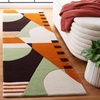 image:imageSAFAVIEH Rodeo Drive Collection Area Rug  8 Square Gold Handmade MidCentury Modern Abstract Wool Ideal for High Traffic Areas in Living Room Bedroom RD863AGreenBrown