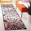 image:imageSAFAVIEH Washable Rug Paint Brush Collection  55 x 76 Black amp Coral Slip Resistant amp Easy to Clean Ideal for Living Room Bedroom Nursery Kids Playroom Dining Space PTB126FBlackCoral