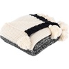 image:imageSafavieh Home Tensley Black and Natural Tassel Throw Blanket 50 x 60