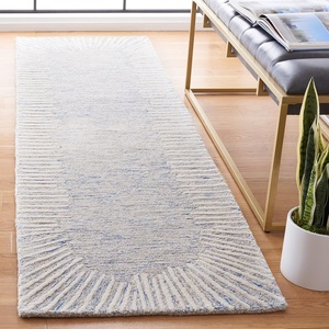 image:imageSAFAVIEH Abstract Collection Area Rug  5 x 8 Black amp Ivory Handmade Wool Ideal for High Traffic Areas in Living Room Bedroom ABT478ZBlueIvory