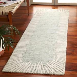 image:imageSAFAVIEH Abstract Collection Area Rug  5 x 8 Black amp Ivory Handmade Wool Ideal for High Traffic Areas in Living Room Bedroom ABT478ZSageIvory