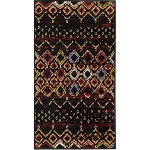 image:imageSAFAVIEH Amsterdam Collection Area Rug  9 x 12 Ivory amp Multi Moroccan Boho Design NonShedding amp Easy Care Ideal for High Traffic Areas in Living Room Bedroom AMS108KBlackMulti