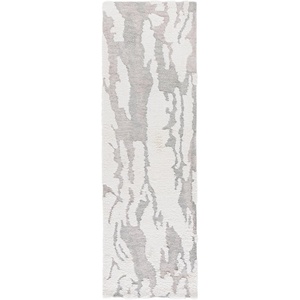 image:imageSAFAVIEH Area Rug 5x8  Casablanca Collection  Grey amp Ivory Handmade Wool HighLow Shaggy Pile Ideal for Living Room Bedroom Dining Space CSB442FGreyIvory