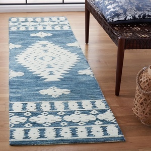 image:imageSAFAVIEH Area Rug 8x10  Aspen Collection  Large  Rust amp Ivory Handmade Wool Moroccan Boho Tribal Design Ideal for Living Room Bedroom Office Dining Space APN550PNavyIvory