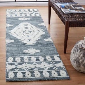 image:imageSAFAVIEH Area Rug 8x10  Aspen Collection  Large  Rust amp Ivory Handmade Wool Moroccan Boho Tribal Design Ideal for Living Room Bedroom Office Dining Space APN550PDark GreyIvory