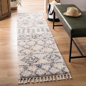 image:imageSAFAVIEH Area Rug 8x10  Berber Fringe Shag Collection  Large  Cream amp Grey Moroccan Design NonShedding amp Easy Cleaning Plush Thick Pile Ideal for Living Room Bedroom Dining Space BFG626ACreamGrey