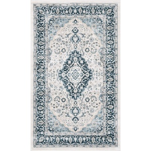 image:imageSAFAVIEH Area Rug 8x10  Casablanca Collection  Large  Ivory amp Black Handmade Wool Moroccan Boho Trellis Design Ideal for Living Room Bedroom Dining Space CSB987ACreamDark Blue