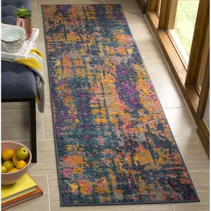image:imageSAFAVIEH Area Rug 8x10  Madison Collection  Large  Ivory amp Blue Modern Boho Abstract Design NonShedding amp Easy Cleaning Ideal for Living Room Bedroom Office Dining Space MAD143BBlueOrange