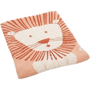 image:imageSAFAVIEH Baby Collection Dandy Lion Orange and Natural 32 x 40 Cotton Throw Blanket 34x41Orange