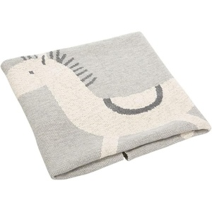 image:imageSAFAVIEH Baby Collection Tater Trot Light Blue 32 x 40 Cotton Throw Blanket 34x41Grey
