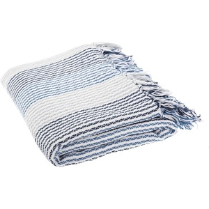 image:imageSAFAVIEH Brenton Fringe Throw Blanket BlueWhite