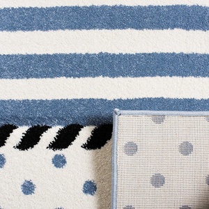 image:imageSAFAVIEH Carousel Kids Collection Accent Rug  4 x 6 Navy amp Ivory NonShedding amp Easy Care Ideal for High Traffic Areas for Boys amp Girls in Playroom Nursery Bedroom CRK124NIvoryNavy