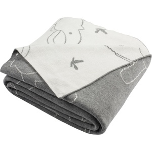 image:imageSAFAVIEH Ella Knit Throw Blanket Light GreyIvory