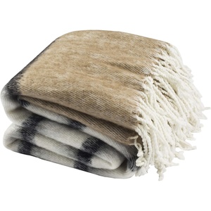 image:imageSAFAVIEH Heidi Throw Blanket BrownWhite
