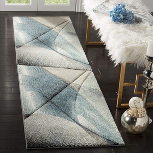 image:imageSAFAVIEH Hollywood Collection Area Rug  9 x 12 Grey amp Teal MidCentury Modern Design NonShedding amp Easy Care Ideal for High Traffic Areas in Living Room Bedroom HLW715DGreyTeal