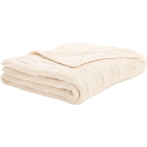 image:imageSAFAVIEH Home Collection  Yvette Cotton Throw Blanket 50 x 60 Sage Green Decorative Bed amp Sofa Accent THR410A5060Beige