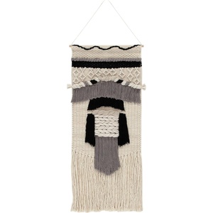 image:imageSAFAVIEH Home Collection Sedona Hidalgo Boho Tribal IvoryGrey Wool Woven Tapestry Hanging Wall Art