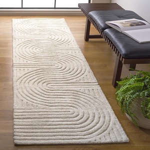 image:imageSAFAVIEH South Hampton Collection Area Rug  89 x 12 Blue Handmade Wool Ideal for The Living Room Dining Room Bedroom SHA301M9Ivory