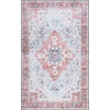 image:imageMartha Stewart x SAFAVIEH Machine Washable Area Rug Collection  5 x 7 Red amp Blue Slip Resistant amp Easy Cleaning Ideal for Ideal for Living Room Bedroom Dining Space MSRW148MRedBlue
