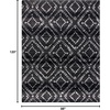 image:imageSAFAVIEH Area Rug 8x10  Adirondack Collection  Large  Dark Grey amp Grey Geometric Trellis Pattern NonShedding amp Easy Cleaning Ideal for Living Room Bedroom Office Dining Space ADR131FBlackIvory
