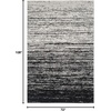 image:imageSAFAVIEH Area Rug 8x10  Adirondack Collection  Large  Ivory amp Silver Modern Ombre Design Non Shedding amp Easy to Clean Ideal for Living Room Bedroom Office Dining Space ADR113BSilverBlack