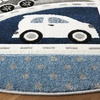 image:imageSAFAVIEH Area Rug 8x10  Carousel Kids Collection  Large  Brown amp Beige NonShedding amp Easy Cleaning Ideal for Boys amp Girls in Playroom Nursery Bedroom CRK193TGreyBlue
