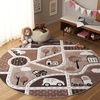 image:imageSAFAVIEH Area Rug 8x10  Carousel Kids Collection  Large  Brown amp Beige NonShedding amp Easy Cleaning Ideal for Boys amp Girls in Playroom Nursery Bedroom CRK193TBrownBeige