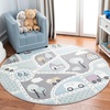 image:imageSAFAVIEH Area Rug 8x10  Carousel Kids Collection  Large  Brown amp Beige NonShedding amp Easy Cleaning Ideal for Boys amp Girls in Playroom Nursery Bedroom CRK193TGreyLight Blue