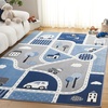 image:imageSAFAVIEH Area Rug 8x10  Carousel Kids Collection  Large  Brown amp Beige NonShedding amp Easy Cleaning Ideal for Boys amp Girls in Playroom Nursery Bedroom CRK193TGreyBlue