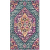 image:imageSAFAVIEH Area Rug 8x10  Madison Collection  Large  Blue amp Fuchsia Boho Chic Medallion Design NonShedding amp Easy Cleaning Ideal for Living Room Bedroom Office Dining Space MAD119CBlueFuchsia