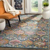 image:imageSAFAVIEH Area Rug 8x10  Madison Collection  Large  Blue amp Orange Boho Chic Damask Design NonShedding amp Easy Cleaning Ideal for Living Room Bedroom Office Dining Space MAD144ABlueOrange