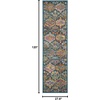image:imageSAFAVIEH Area Rug 8x10  Madison Collection  Large  Blue amp Orange Boho Chic Damask Design NonShedding amp Easy Cleaning Ideal for Living Room Bedroom Office Dining Space MAD144ABlueOrange