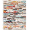 image:imageSAFAVIEH Area Rug 8x10  Madison Collection  Large  Green amp Blue Boho Abstract Distressed Design NonShedding amp Easy Cleaning Ideal for Living Room Bedroom Office Dining Space MAD419YIvoryMulti