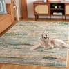 image:imageSAFAVIEH Area Rug 8x10  Madison Collection  Large  Green amp Blue Boho Abstract Distressed Design NonShedding amp Easy Cleaning Ideal for Living Room Bedroom Office Dining Space MAD419YGreenBlue