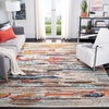 image:imageSAFAVIEH Area Rug 8x10  Madison Collection  Large  Green amp Blue Boho Abstract Distressed Design NonShedding amp Easy Cleaning Ideal for Living Room Bedroom Office Dining Space MAD419YIvoryMulti