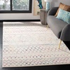 image:imageSAFAVIEH Area Rug 8x10  Madison Collection  Large  Ivory amp Fuchsia Moroccan Boho Distressed Design NonShedding amp Easy Cleaning Ideal for Living Room Bedroom Office Dining Space MAD798AGreyGold